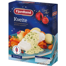 Kveite med sandefjordsmør, gulrøtter og poteter