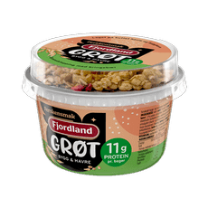 GRØT Fersken med topping
