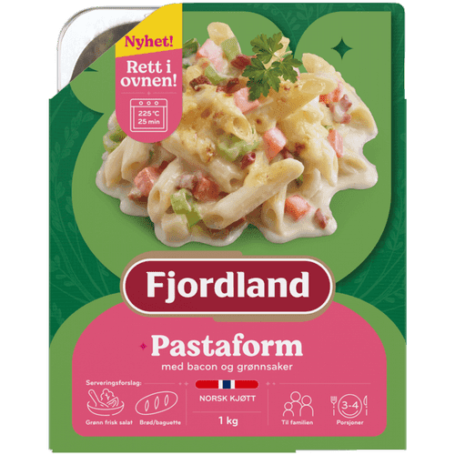 Pastaform med bacon og grønnsaker 1 kg
