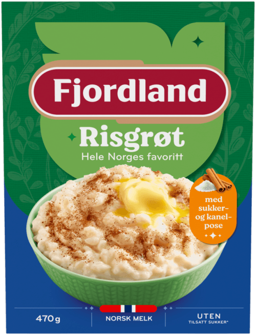 Risgrøt med sukker- og kanelpose