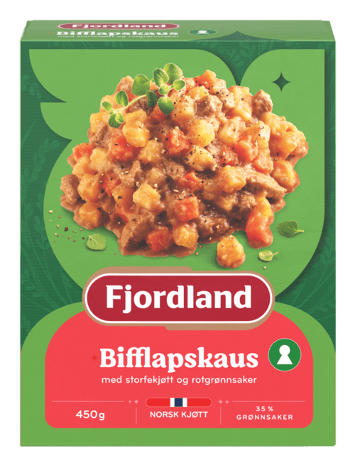 Bifflapskaus med storfekjøtt og rotgrønnsaker