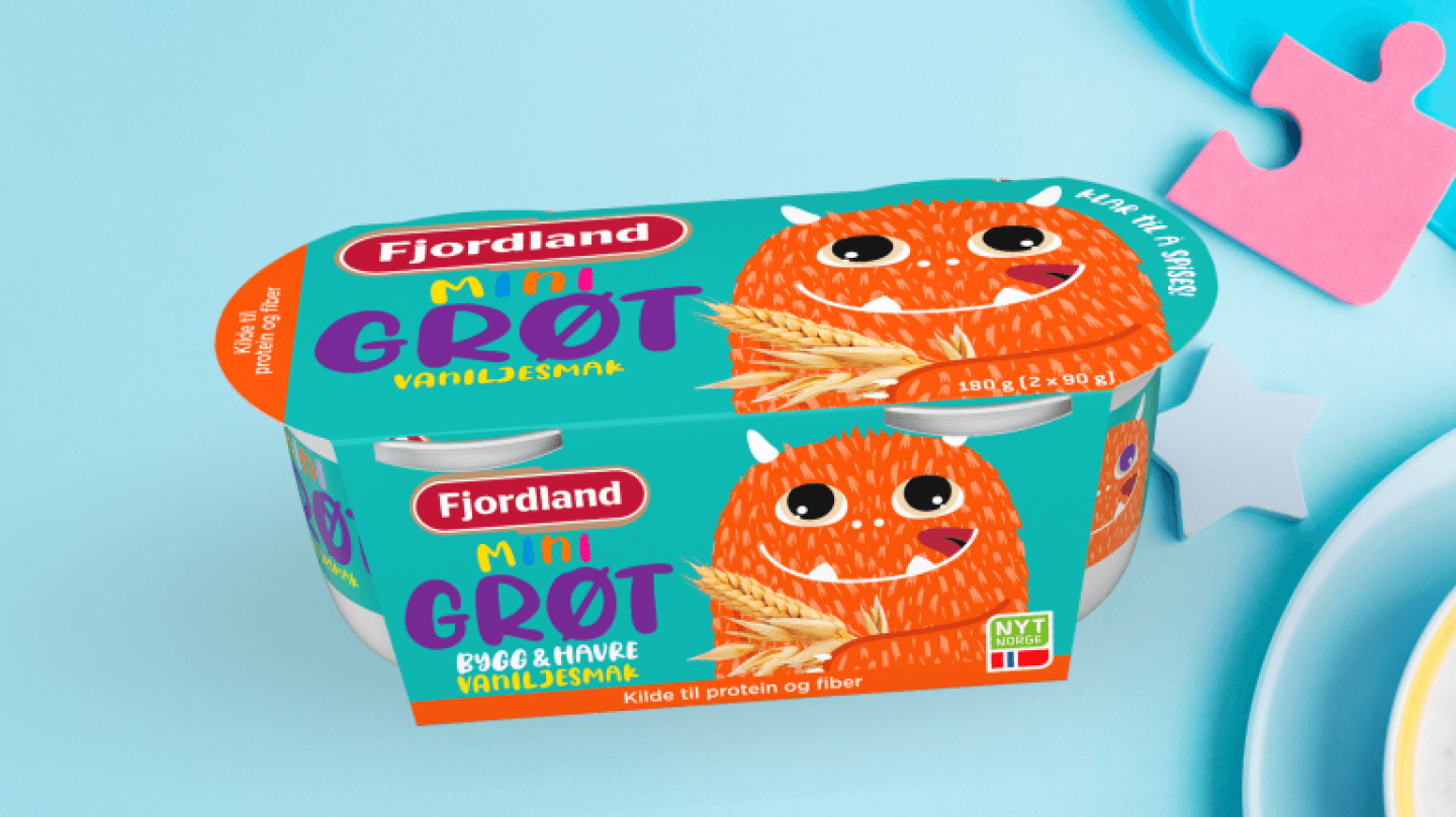 Fjordland Mini GRØT med Vaniljesmak.
