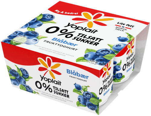 Yoplait 0% Blåbær 4pk Yoplait 0% Blåbær 4pk