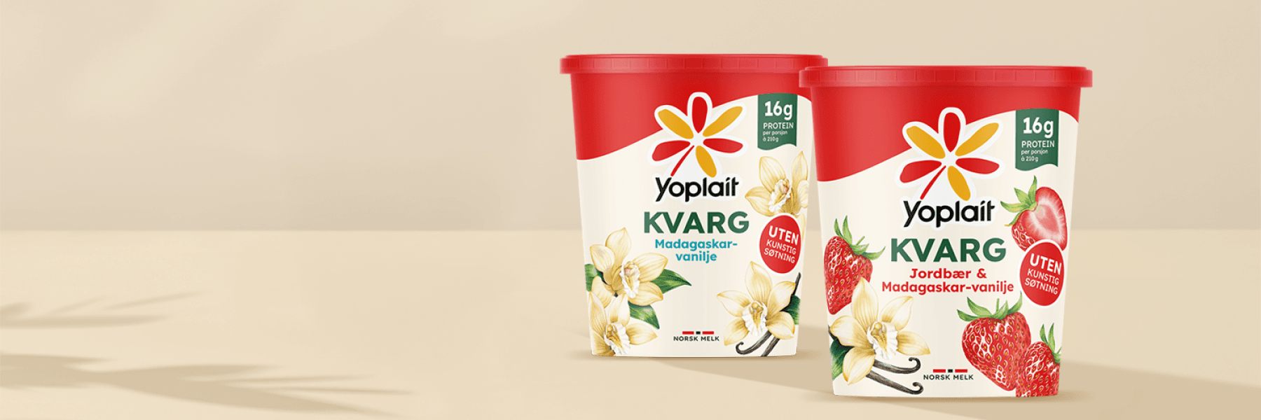 Nyhet! Yoplait KVARG i stort beger. Bakgrunnsbilde for Nyhet! Yoplait KVARG i stort beger.