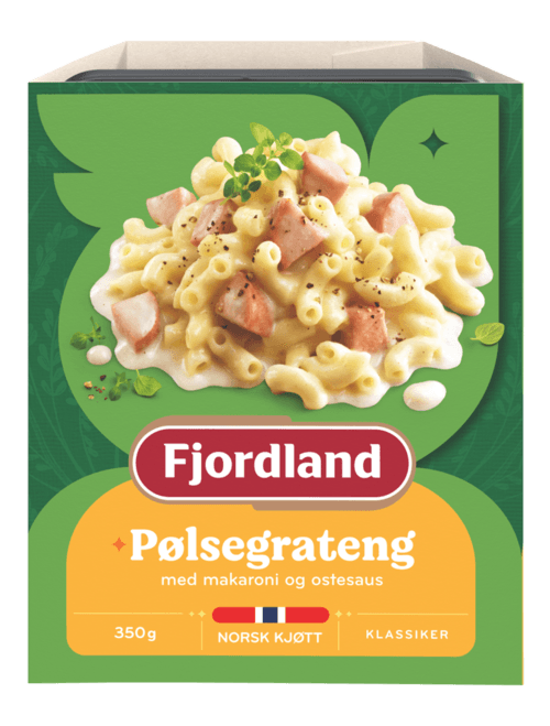 Pølsegrateng med makaroni og ostesaus