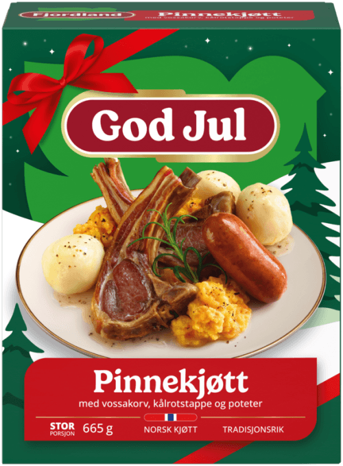 Pinnekjøtt med vossakorv, kålrotstappe og poteter Pinnekjøtt med vossakorv, kålrotstappe og poteter