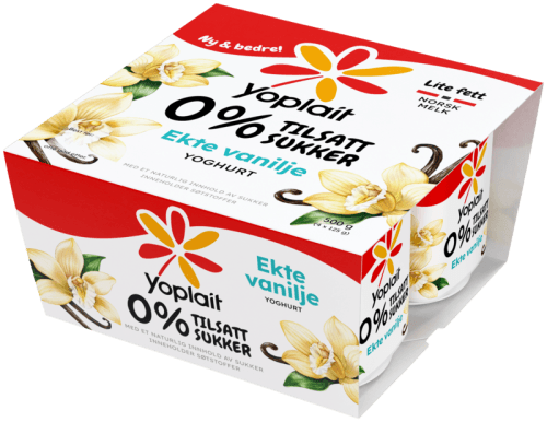 Yoplait 0% Ekte vanilje 4pk Yoplait 0% Ekte vanilje 4pk