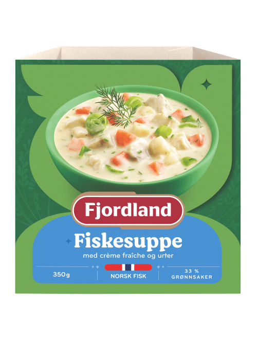 Fiskesuppe med crème fraîche og urter