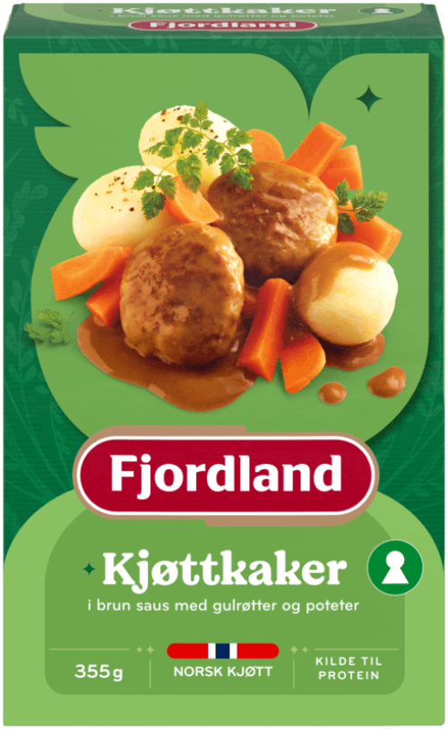 Kjøttkaker med gulrøtter og poteter (Liten porsjon) Kjøttkaker med gulrøtter og poteter (Liten porsjon)