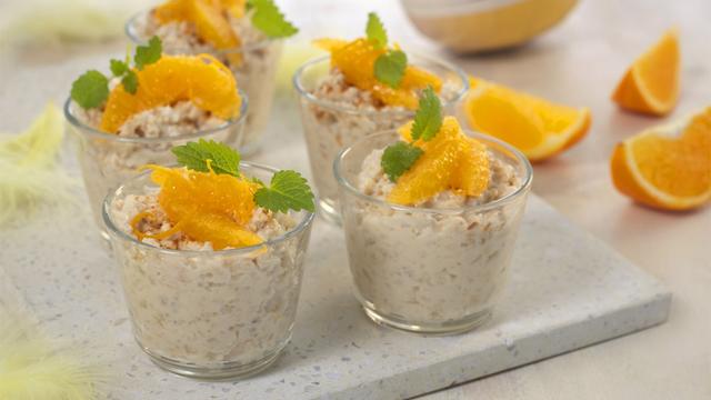 Havregrøt med appelsintopping