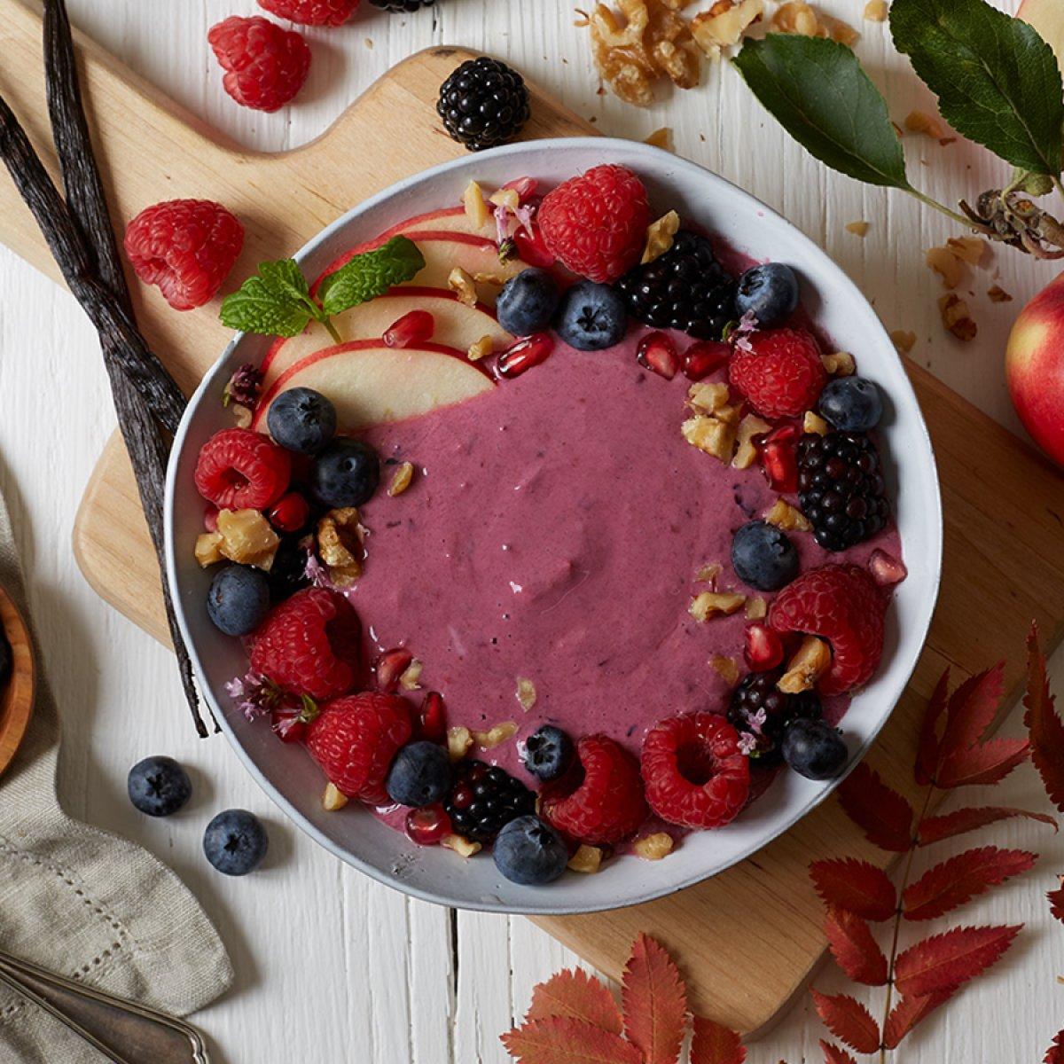 Deilig vanilje smoothie bowl