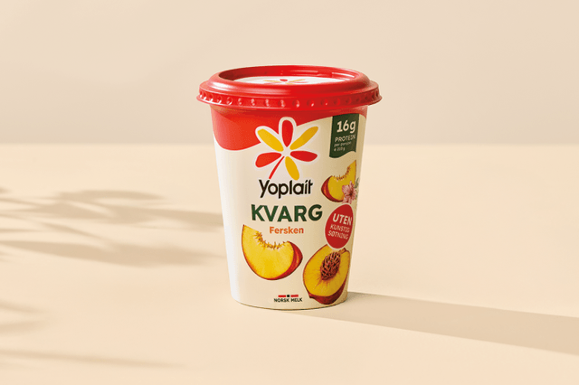 Kvarg Raspberry Yoplait KVARG – proteinrik, uten kunstig søtning, laktosefri – Fjordland